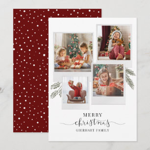 Merry Script Photo Collage Kerstcollage Feestdagenkaart