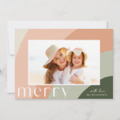 Merry Shades | Moderne horizontale foto Feestdagenkaart (Voorkant)