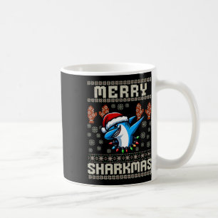 Merry Sharkmas Shark Christmas Ugly Xmas Kinder Sh Koffiemok