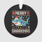 Merry Sharkmas Shark Christmas Ugly Xmas Lights (devant)