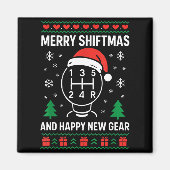 Merry Shiftmas And Happy New Manual Driver Christm Magneet (Voorkant)