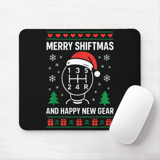 Merry Shiftmas And Happy New Manual Driver Christm Muismat (Met muis)