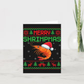 Merry Shrimpmas Funny Shrimp Ugly Christmas Sweate Kaart (Voorkant)