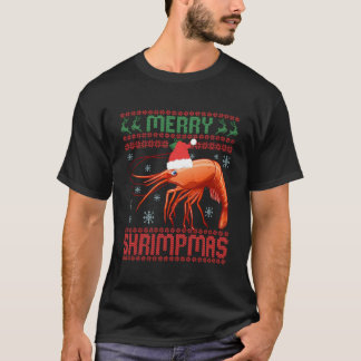Merry Shrimpmas Funny Shrimp Ugly KerstSweate T-shirt