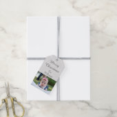 Merry Silver Snowflakes Cadeaulabel (Met Touw)