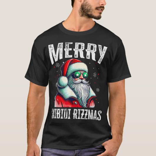 Merry skibidi rizzmas t-shirt (Voorkant)