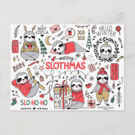 Merry Slothmas Briefkaart