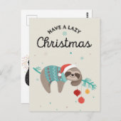 Merry Slothmas Briefkaart (Voorkant / Achterkant)