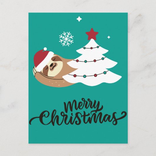 Merry Slothmas Briefkaart (Voorkant)