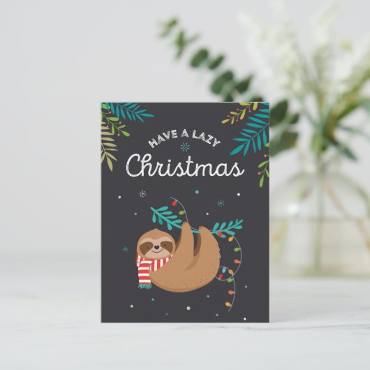 Merry Slothmas Briefkaart (Staand voorkant)