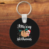 Merry Slothmas Christmas Pajama For Sloth Lovers Sleutelhanger (Voorkant)