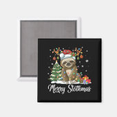 Merry Slothmas Funny Sloth Christmas Tree Lights X Magneet (Voorkant / Achterkant)