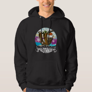 Merry Slothmas grappige kerstpajama voor de gleuf Hoodie