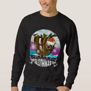 Merry Slothmas grappige kerstpajama voor de gleuf Trui
