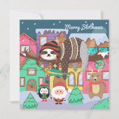 Merry Slothmas Holiday Kaart (Voorkant)