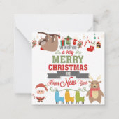 Merry Slothmas Notitiekaartje (Achterkant)