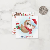 Merry Slothmas Notitiekaartje (Voorkant / Achterkant in situ)