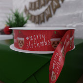 Merry Slothmas Santa Sloth Red-kerstlint Lint