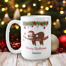 Merry Slothmas Sloth Christmas Mok
