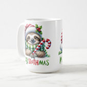 Merry Slothmas Sloth Christmas Mok - Funny Holiday (Voorkant links)
