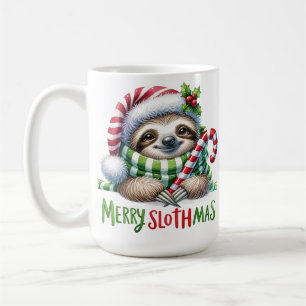Merry Slothmas Sloth Christmas Mok - Funny Holiday