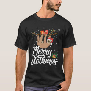 Merry Slothmas t pyjama voor luiaards voor Chris T-shirt