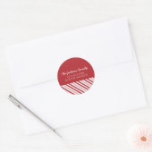 Merry Snowfall Collectie Ronde Sticker (Envelop)