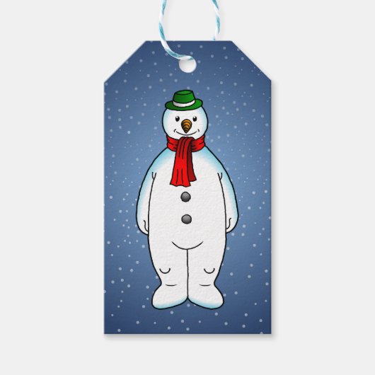 Merry Snowman Cadeaulabel (Voorkant)