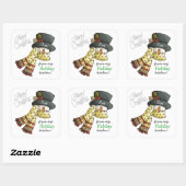 Merry Snowman Custom Vakantie Bakken Stickers (Vel)