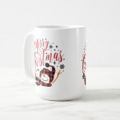 Merry Snowman Koffiemok (Voorkant links)