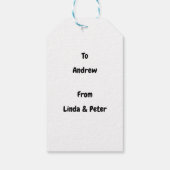 Merry Snowman sur les étiquettes cadeaux de Noël (Dos)