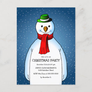 Merry Snowman Uitnodiging Briefkaart