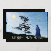 Merry Solstice Night Kaart (Voorkant / Achterkant)