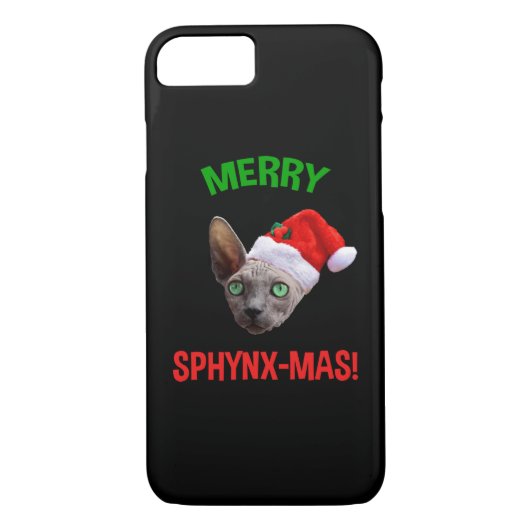 Merry Sphynx-Mas Funny Kerstsphynx Cat Lover Case-Mate iPhone Case (Achterkant)