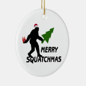 Merry Squatchmas Keramisch Ornament (Rechts)