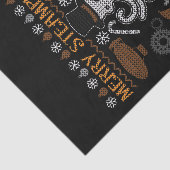 Merry Steampunk Kerstmis Octopus Hat Gears Tissuepapier (Detail)