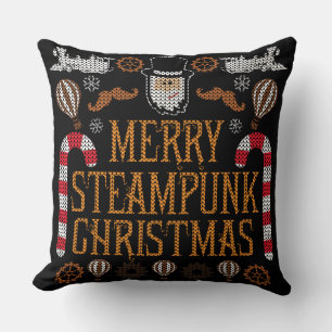 Merry Steampunk Kerstmis Ugly Sweater Pillow Kussen