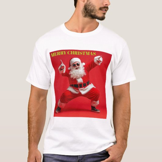 Merry Swagger Santa – Bold Christmas Vibes T-shirt (Voorkant)