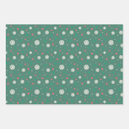 Merry & Sweet Winter Holiday Wrapping Paper Set#8