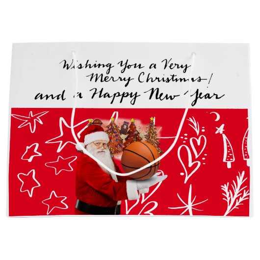 MERRY SWISHMAS Basketball Groot Cadeauzakje (Voorkant)