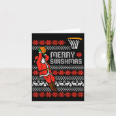 Merry Swishmas Basketball Ugly Christmas Xmas Men Kaart (Voorkant)