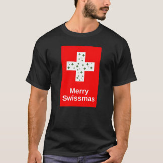Merry Swissmas Funny Kerstmis en Holiday Greetin T-shirt