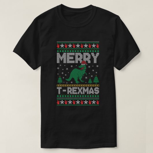 Merry T-REXMAS T-shirt (Design voorkant)