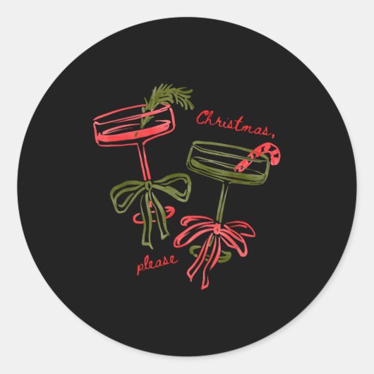 Merry Tails  Ronde Sticker (Voorkant)