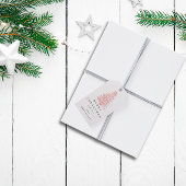 Merry to Name Holiday Kerstboom Roos Blush Cadeaulabel