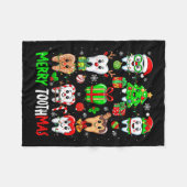 Merry Toothmas Teeth Collection Santa Reindeer Xma Fleece Deken (Voorkant (Horizontaal))
