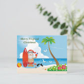 Merry Tropical Kerstmis Briefkaart (Staand voorkant)