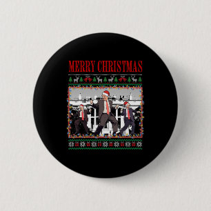 Merry Trumpmas - Kerstman Donald Trump Dance Ronde Button 5,7 Cm