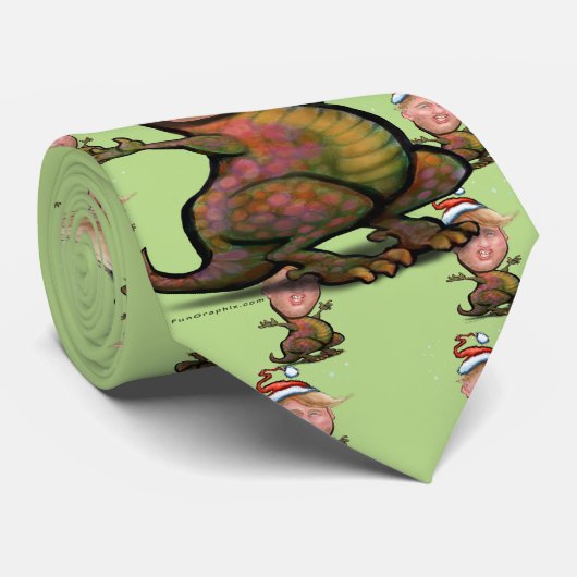 Merry Trumpy Kerstmis Stropdas (Opgerold)