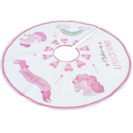 Merry Unicorn Pink Rainbow kerstun Kerstboom Rok
